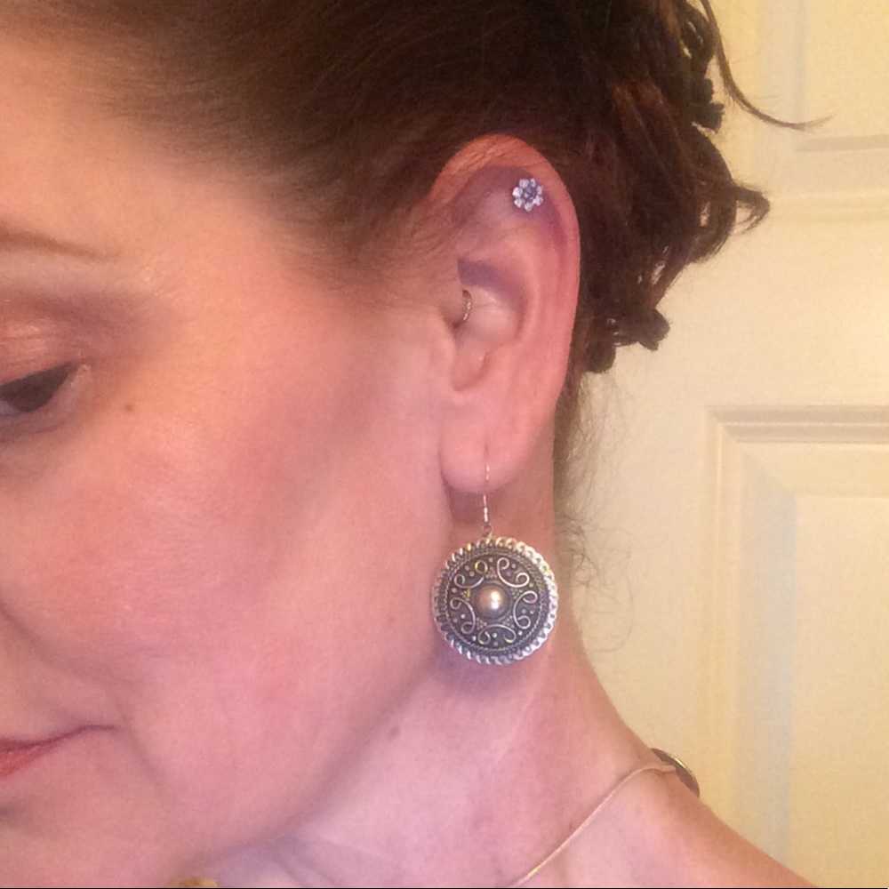 🚫SOLD🚫Dangling concho earrings 925 - Picture 7 of 7